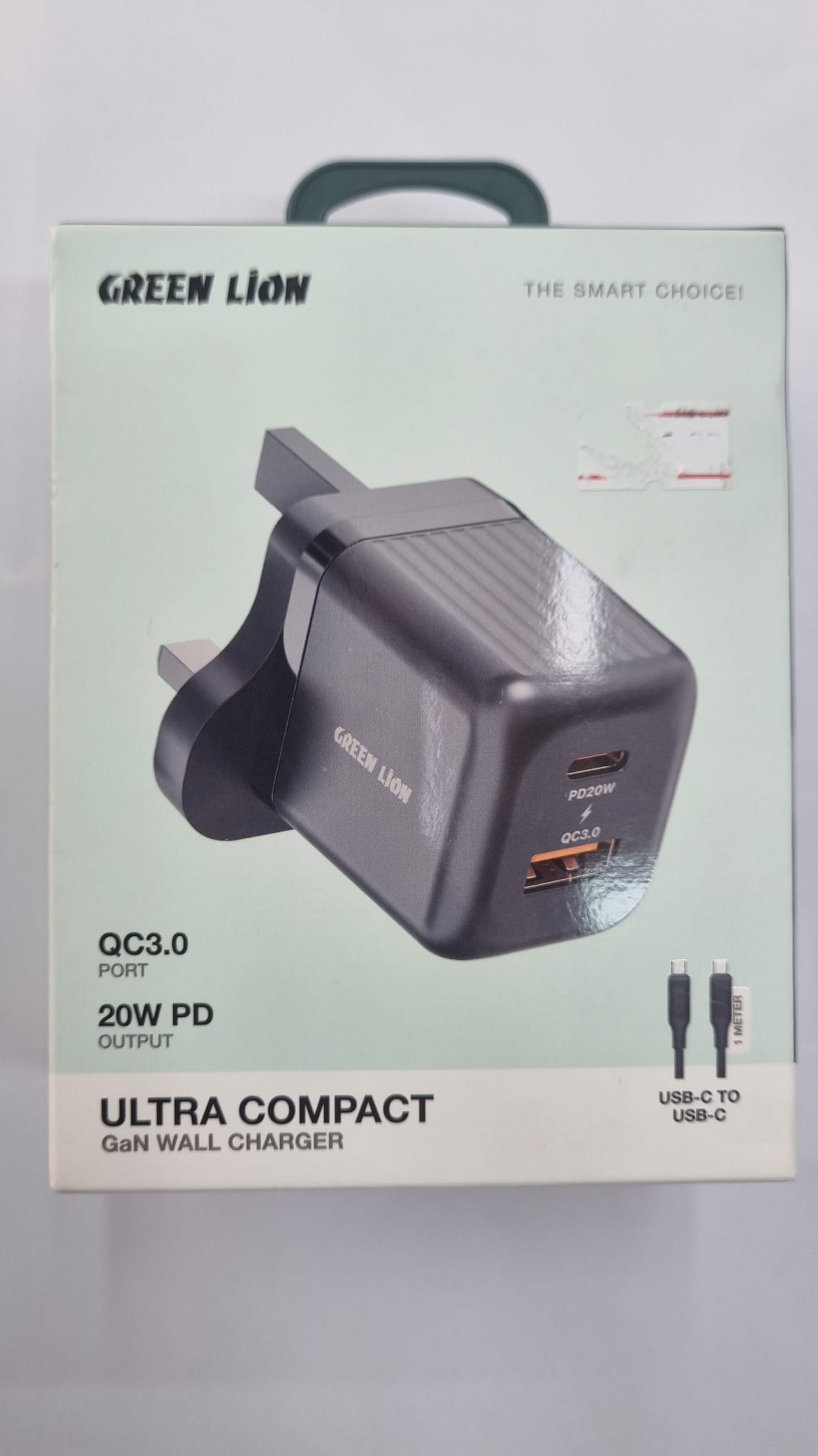 Green Lion 20W Utra Compact GaN WALL QC3.0 Port